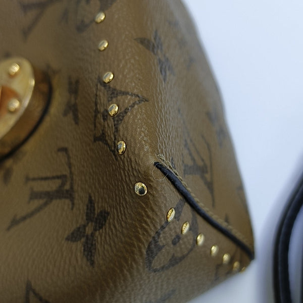 Monogram Coated Canvas Shoulder Bag Brown