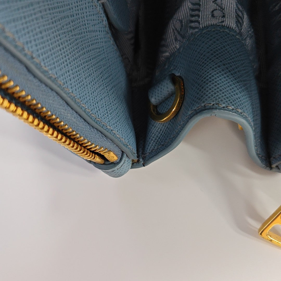 Galleria Large Calfskin Blue