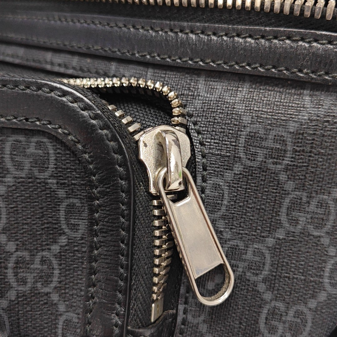 Monogram Coated Canvas Belt Bag Black