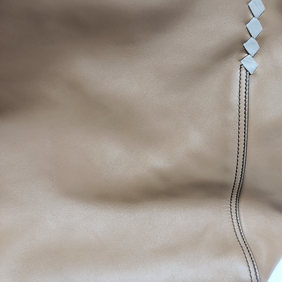 Calfskin Shoulder Bag Brown