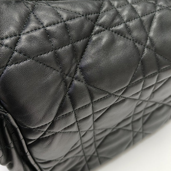 Cannage Lambskin Shoulder Bag Black