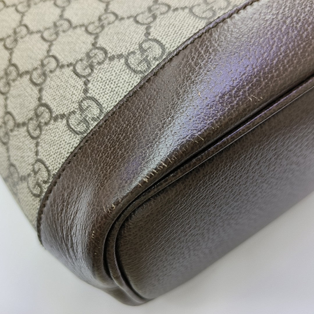 Ophidia Medium Monogram Coated Canvas Beige