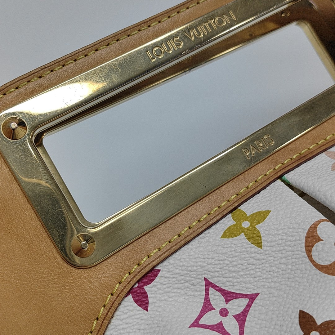 JUDY MM Monogram Coated Canvas White