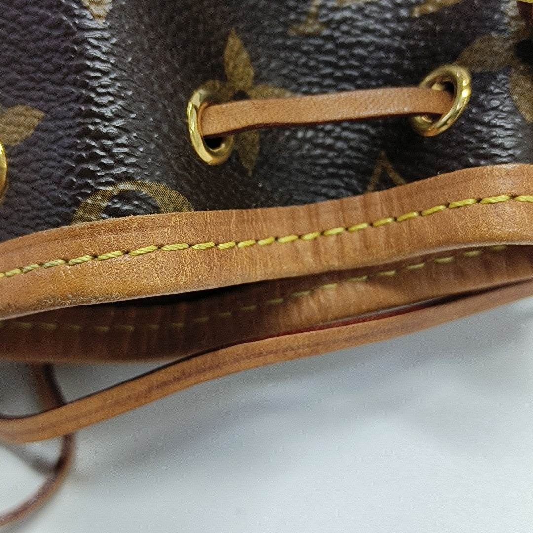 NÉONOÉ Nano Monogram Coated Canvas Brown