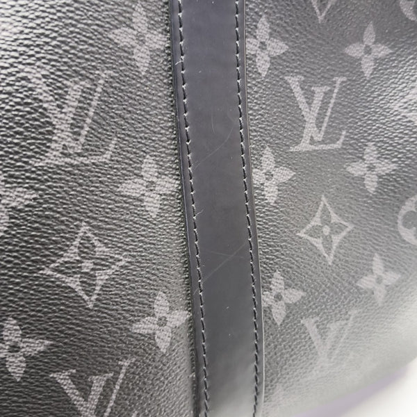 KEEPALL 45 Monogram Coated Canvas Black