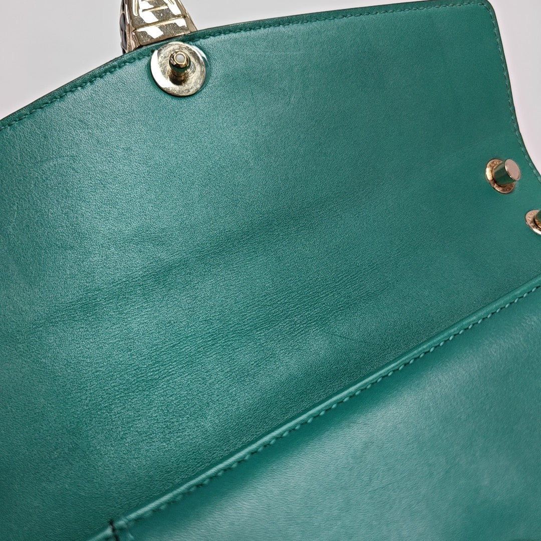 SERPENTI FOREVER Medium Calfskin Green
