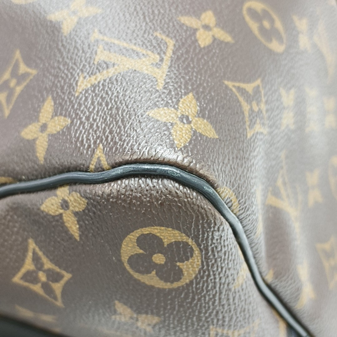 KEEPALL 45 Monogram Coated Canvas Brown