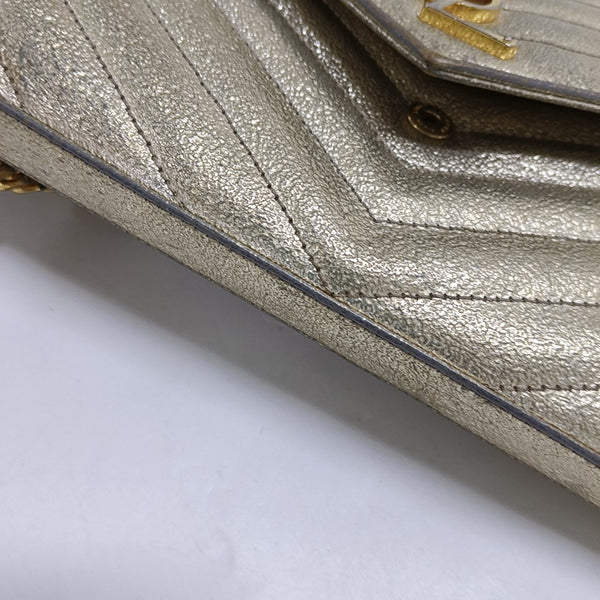 MONOGRAM Medium Chevron Calfskin Beige