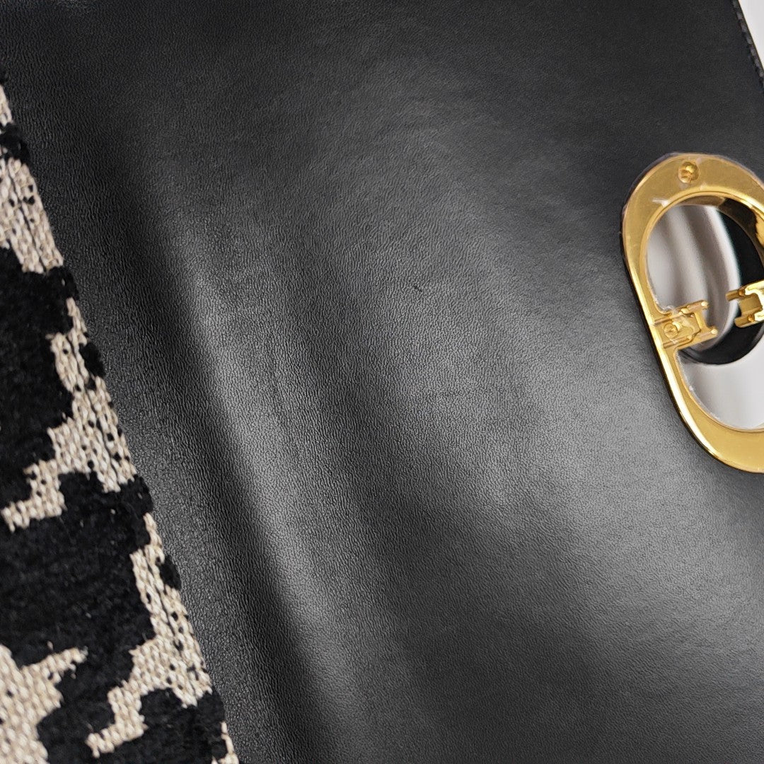 Dior Caro Medium Canvas Black