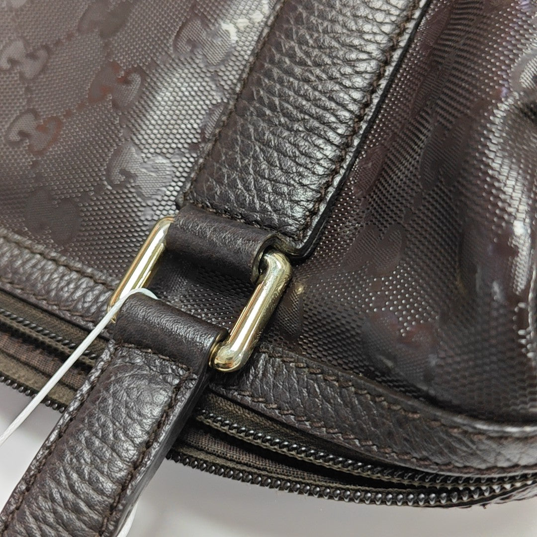 Monogram Coated Canvas Tote Bag Brown