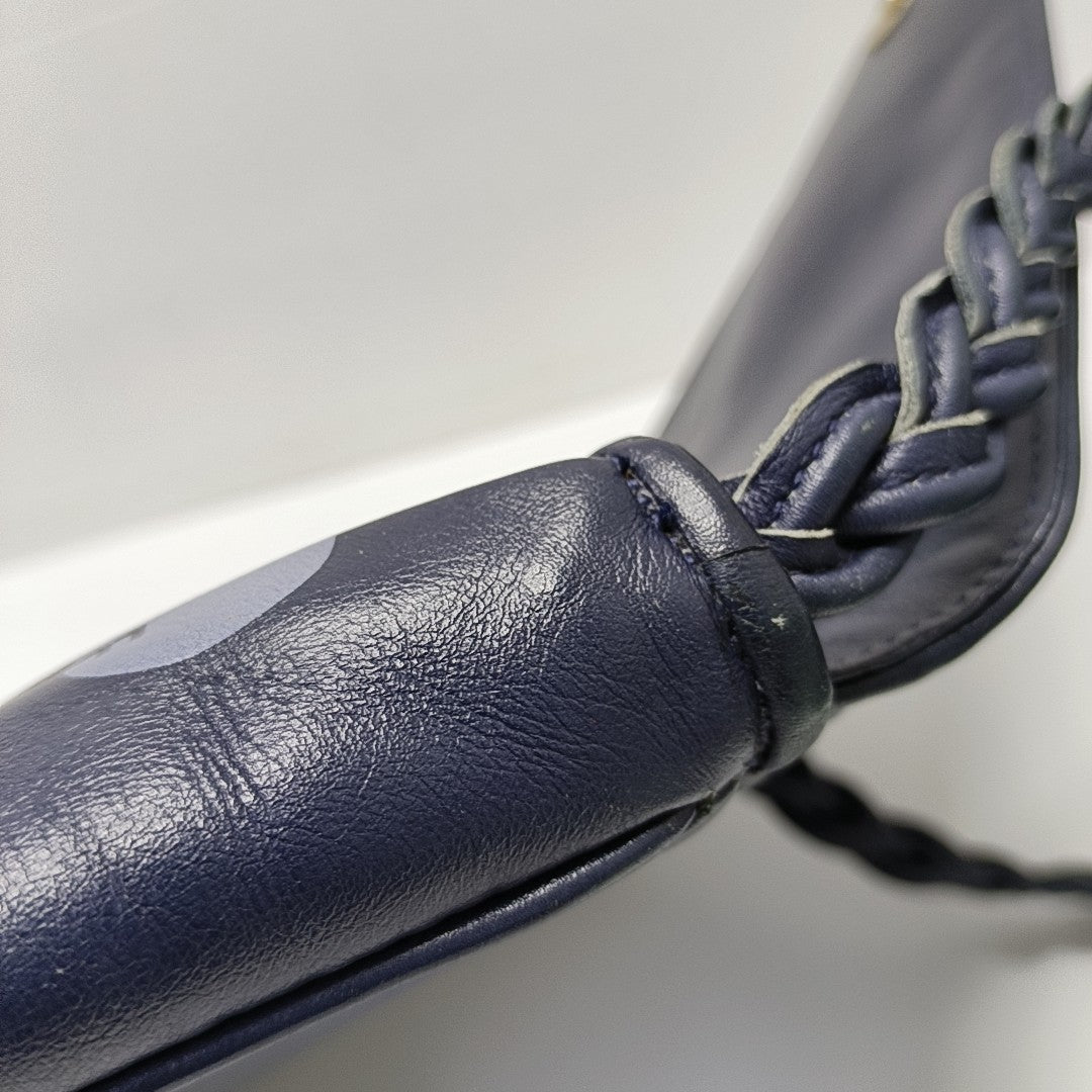 Calfskin Shoulder Bag Blue