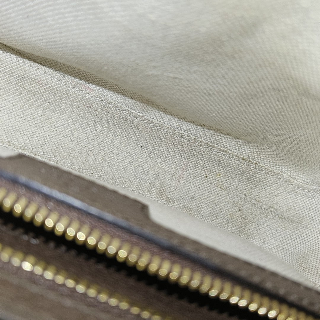 Monogram Coated Canvas Shoulder Bag Mini Beige