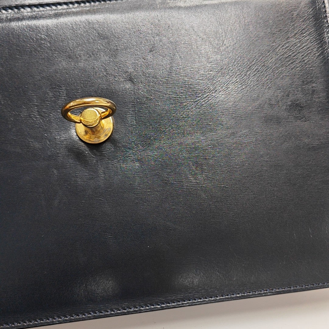 Calfskin Shoulder Bag Blue