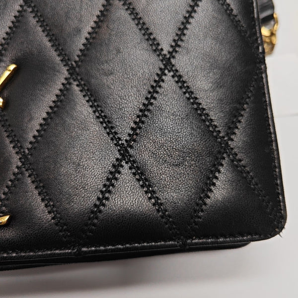 ANGIE Quilted Lambskin Black