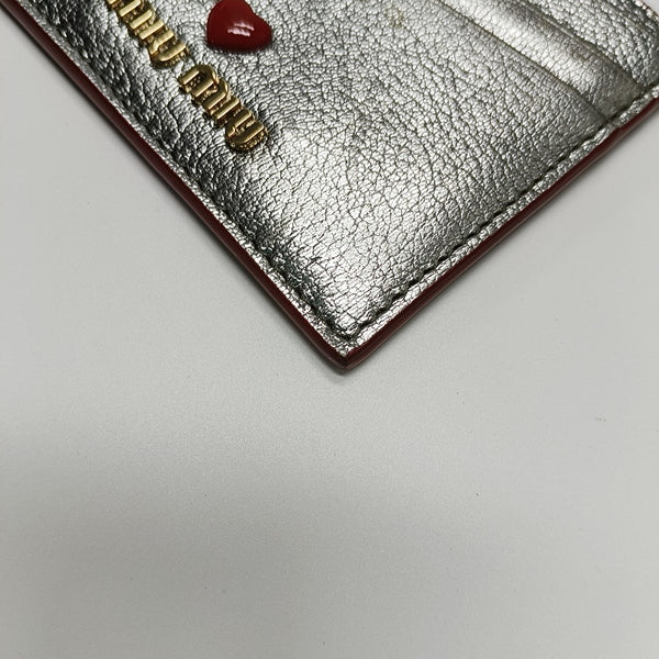 Love Lambskin Gray Card Holder