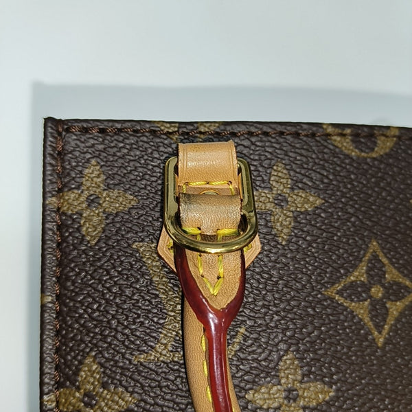 SAC PLAT Mini Monogram Coated Canvas Brown