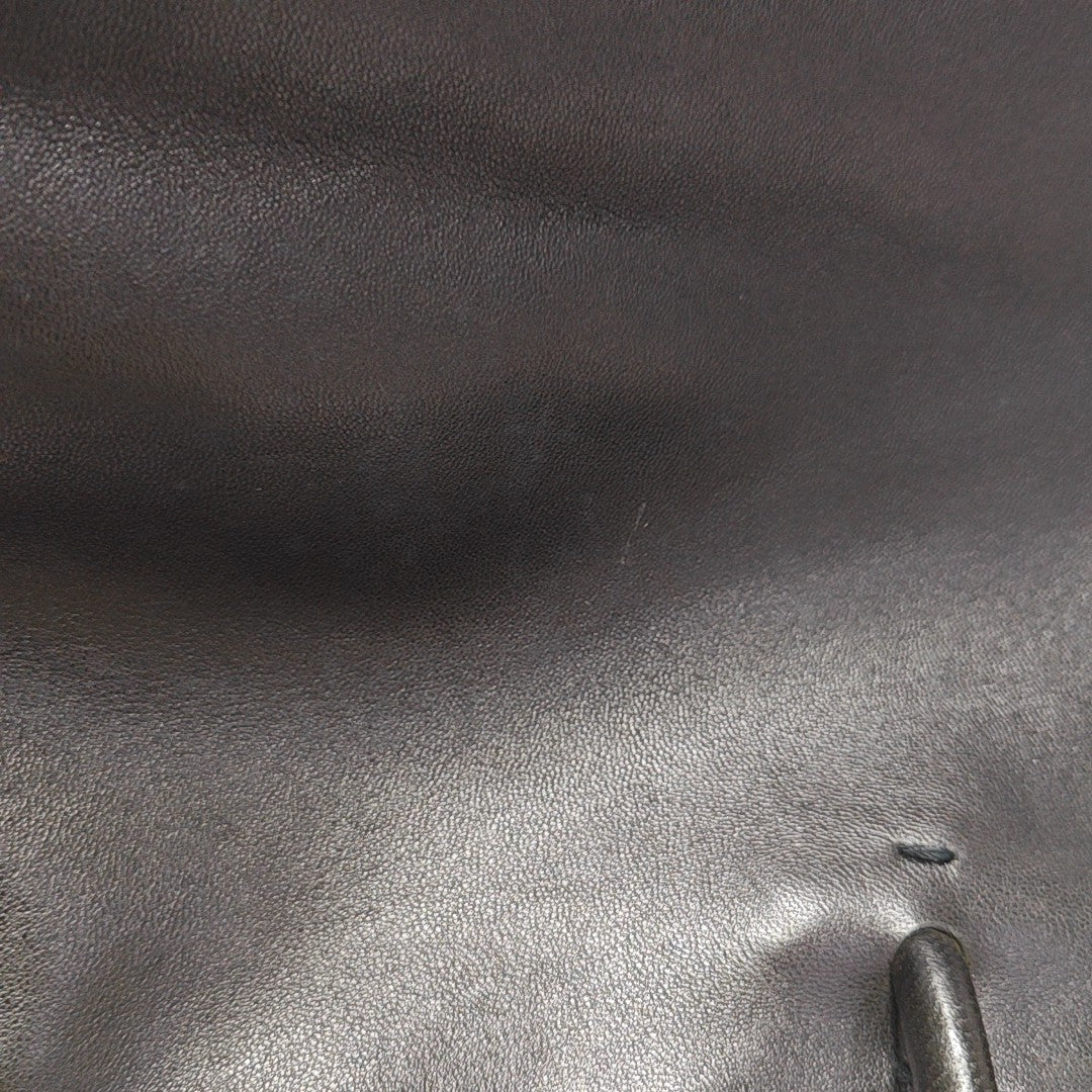 Calfskin Top Handle Bag Brown