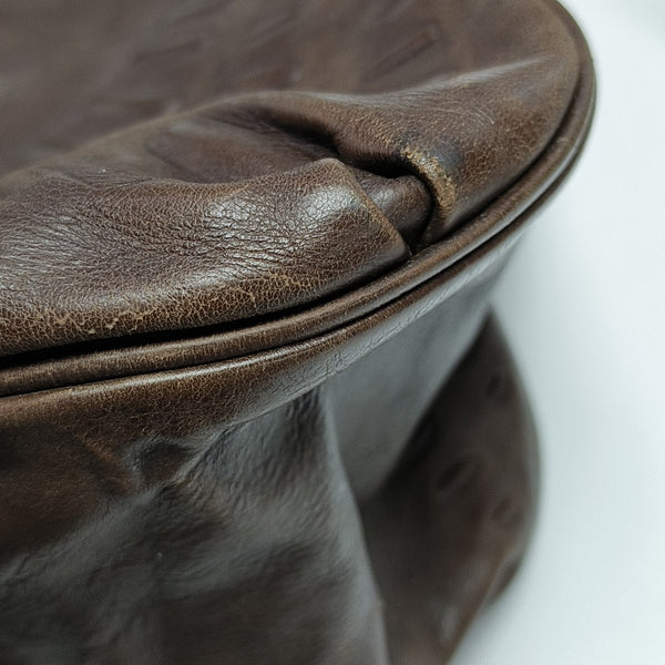 Calfskin Shoulder Bag Brown