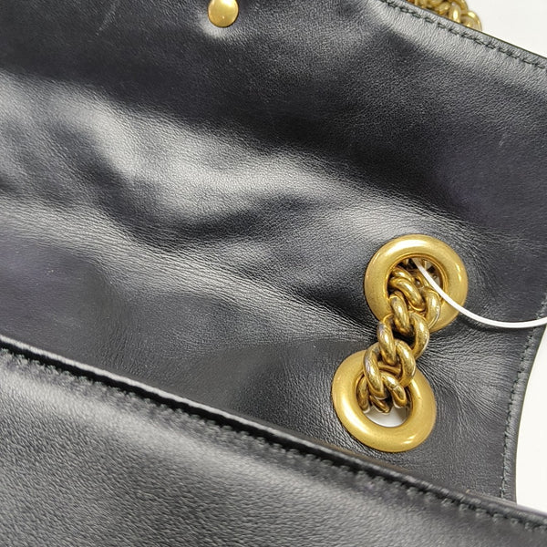 GG Marmont Small Quilted Calfskin Black