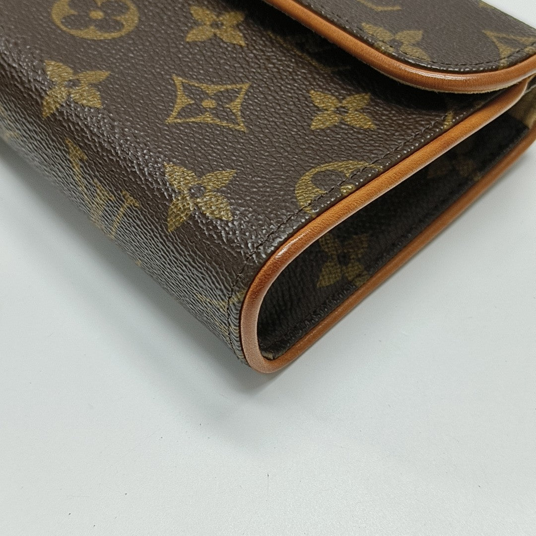 FLORENTINE Monogram Coated Canvas Brown