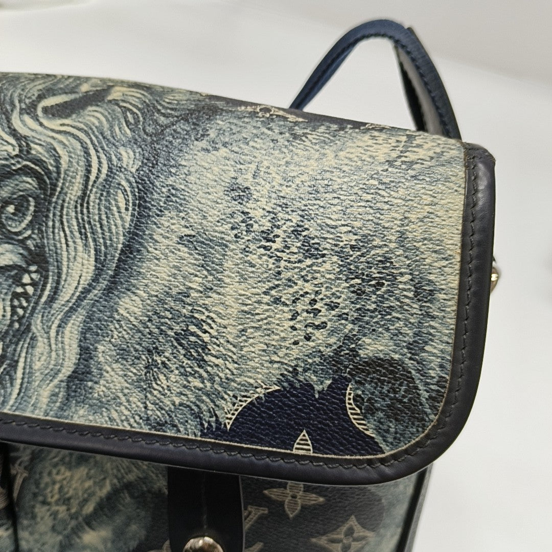 SAVANE PM Monogram Coated Canvas Blue