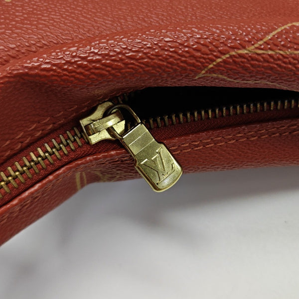 Coated Canvas Shoulder Bag Red