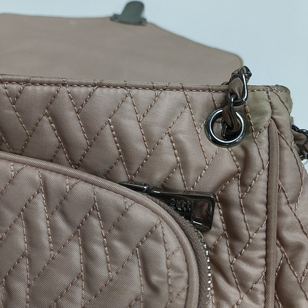 Quilted Nylon Shoulder Bag Pink