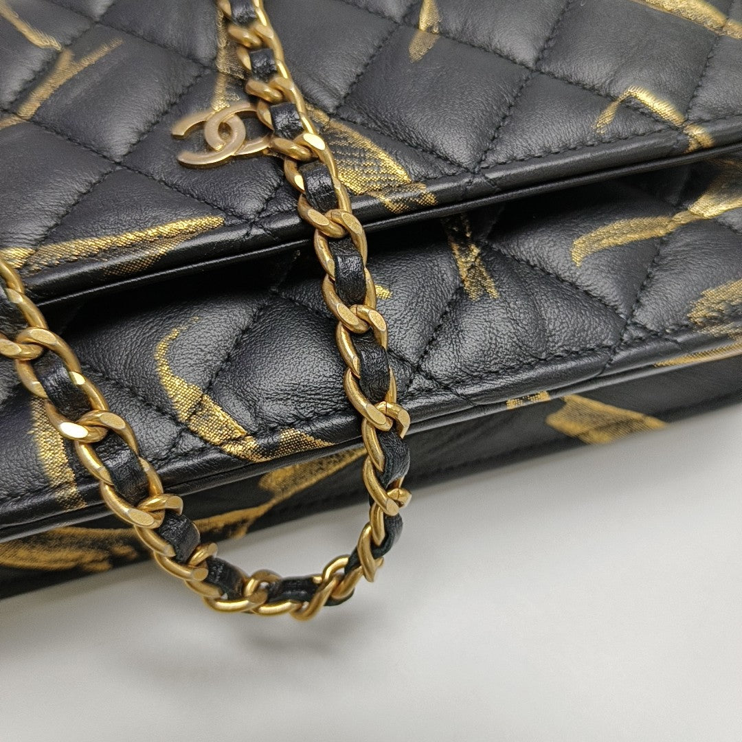 WOC Quilted Calfskin Black