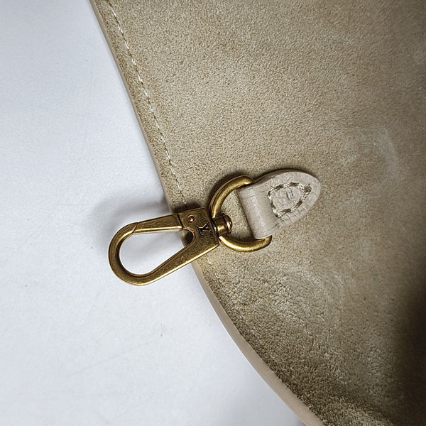 LOW KEY HOBO MM Monogram Calfskin Beige