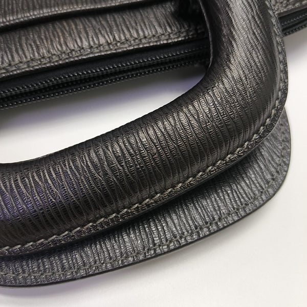 Calfskin Top Handle Bag Black