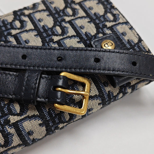 Saddle Mini Oblique Canvas Blue