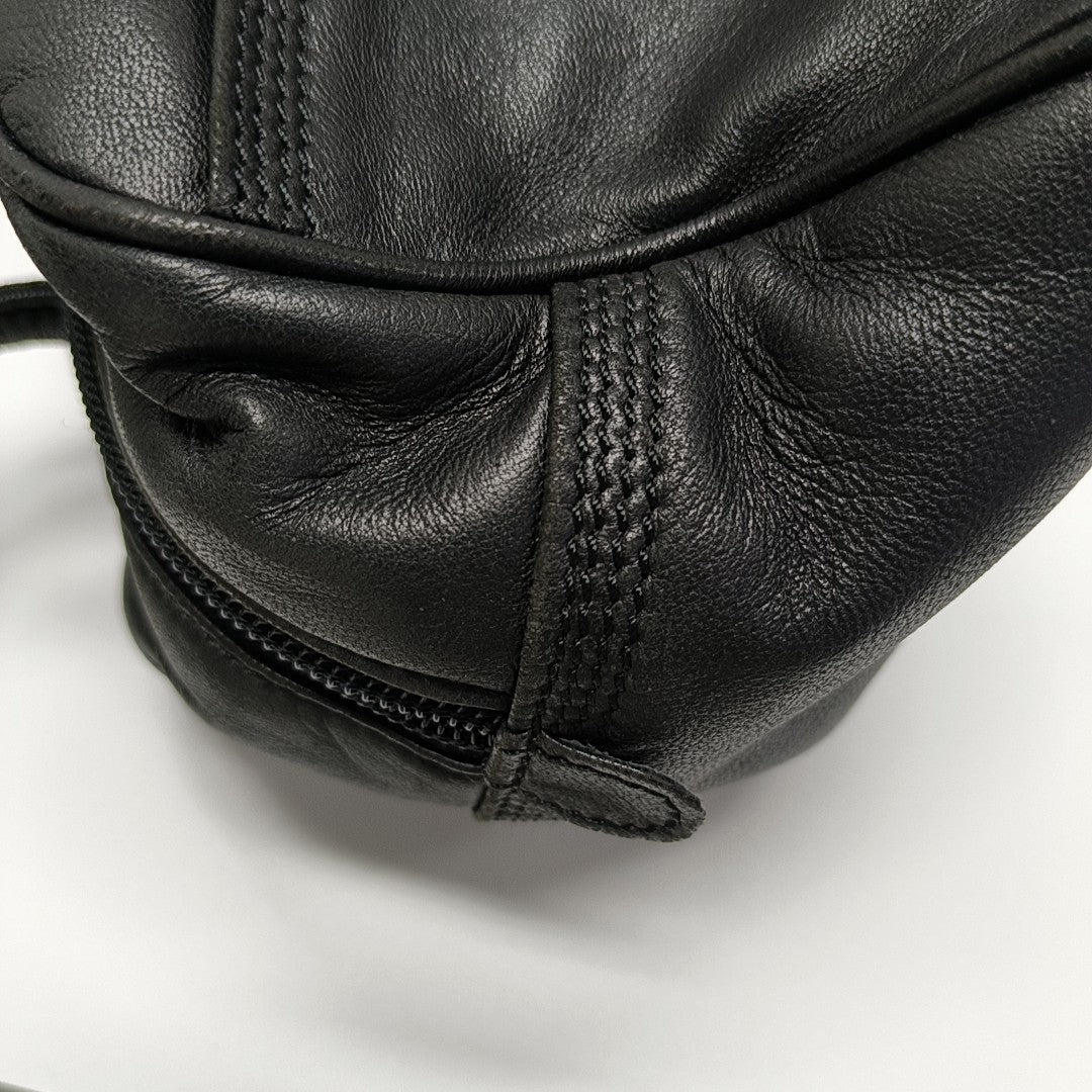 Calfskin Top Handle Bag Black