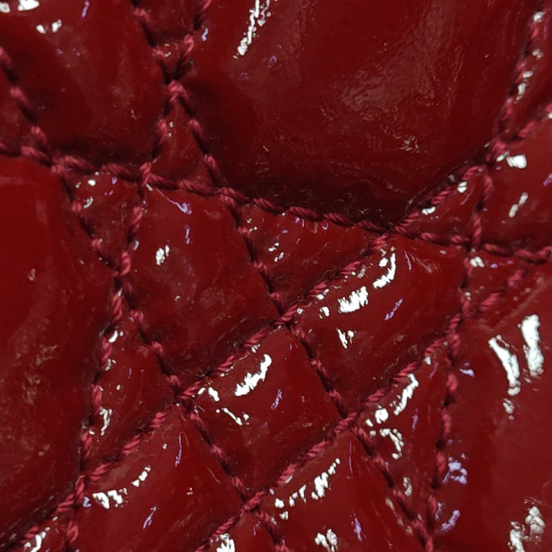 Dior Soft Large Cannage Patent Leather Red
