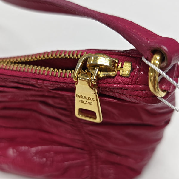 Patent Leather Top Handle Bag Pink