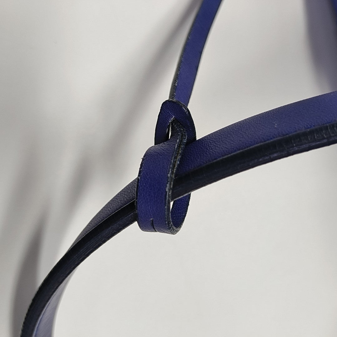 Calfskin Shoulder Bag Blue