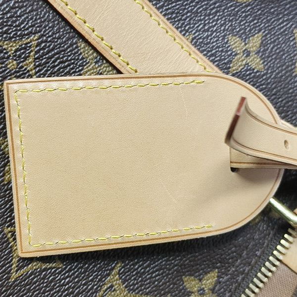 KEEPALL 60 Monogram Coated Canvas Brown