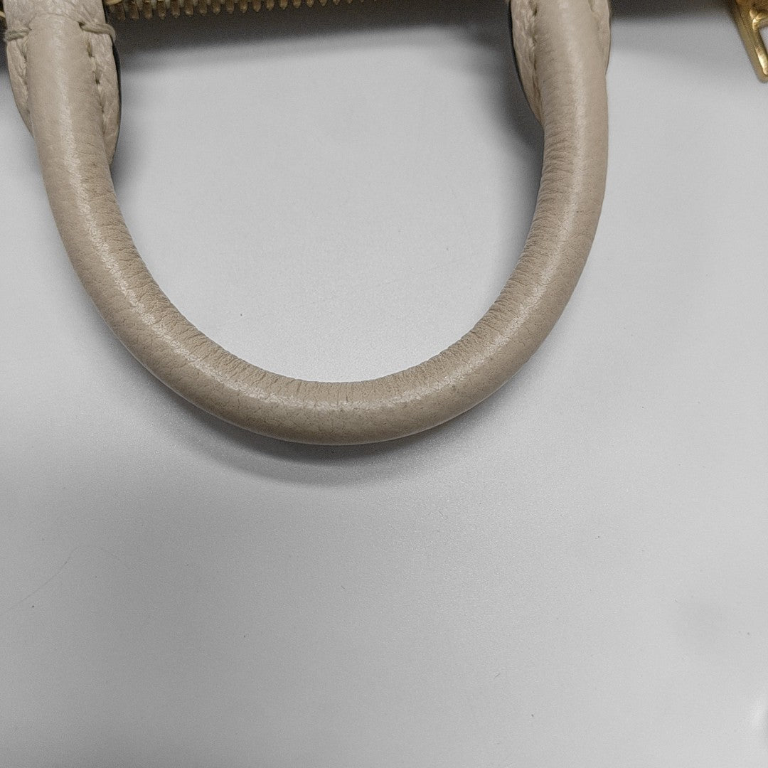 PAPILLON BB Monogram Calfskin Beige