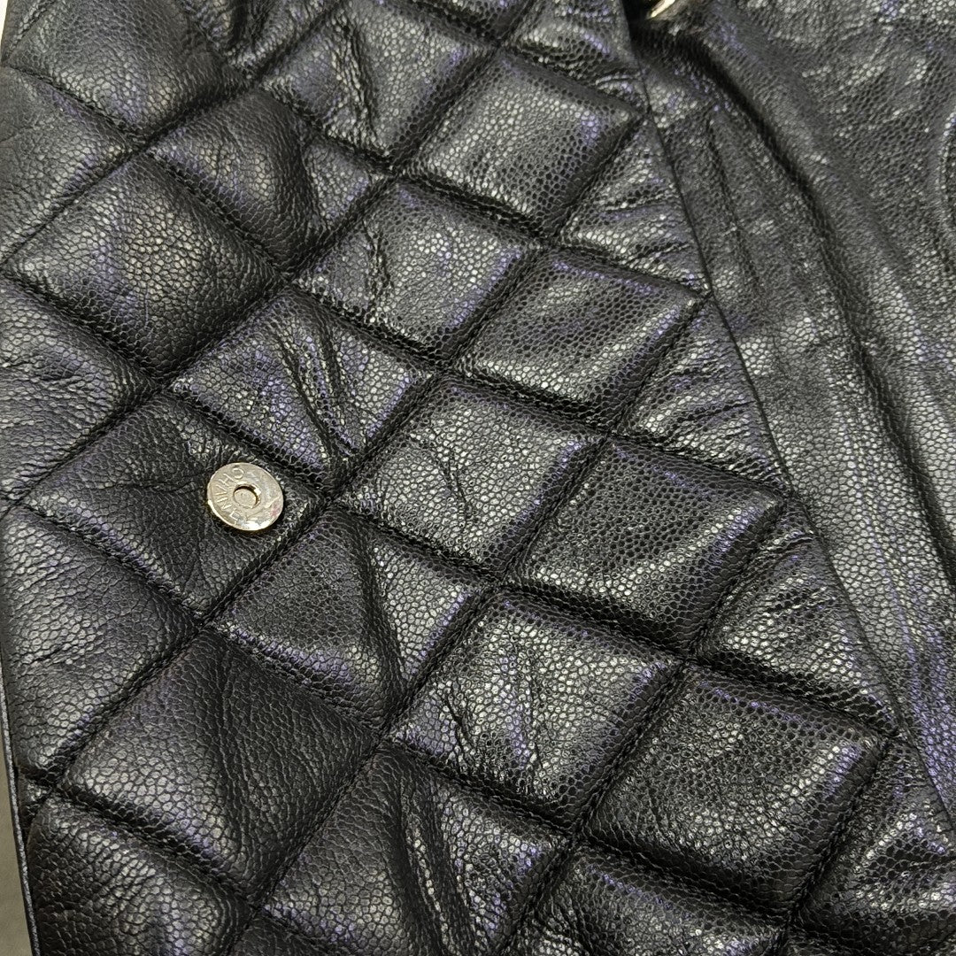 Quilted Grained Calfskin Black