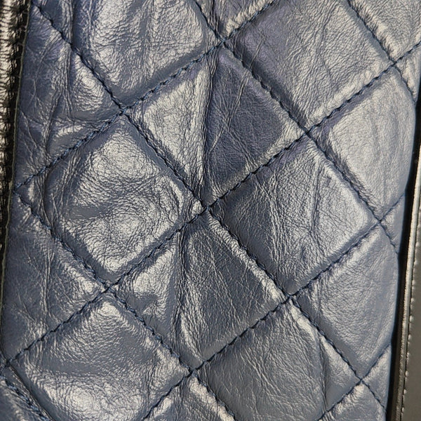 GABRIELLE Small Quilted Calfskin Blue