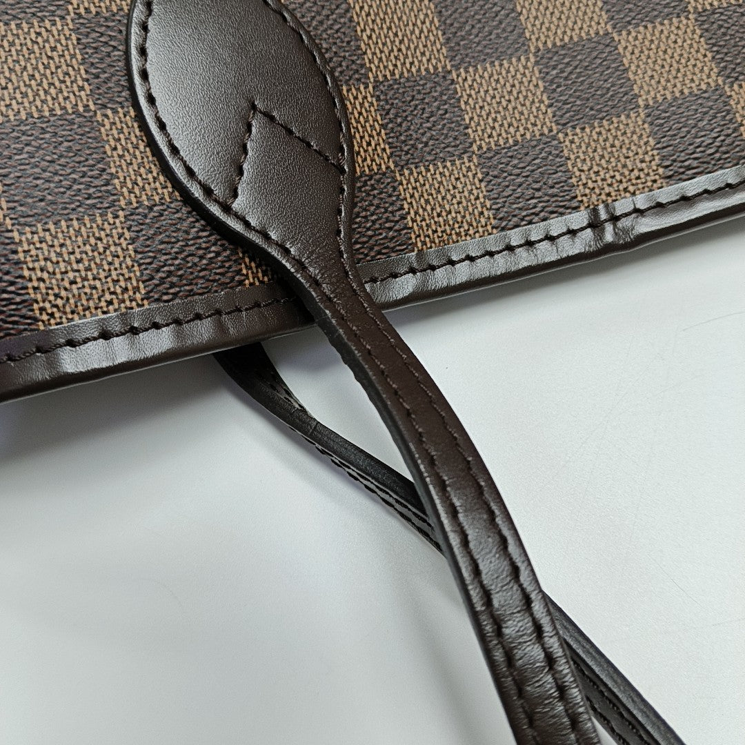 NEVERFULL MM Damier Ebene Coated Canvas Brown