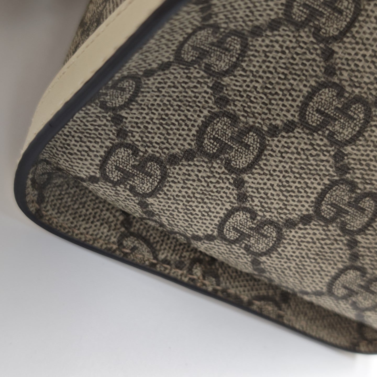 Padlock Small Monogram Coated Canvas Beige