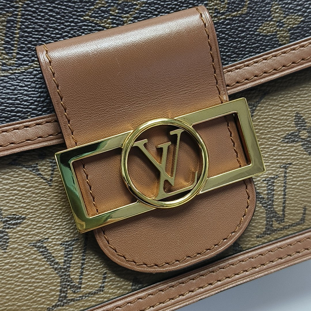 DAUPHINE Mini Monogram Coated Canvas Brown