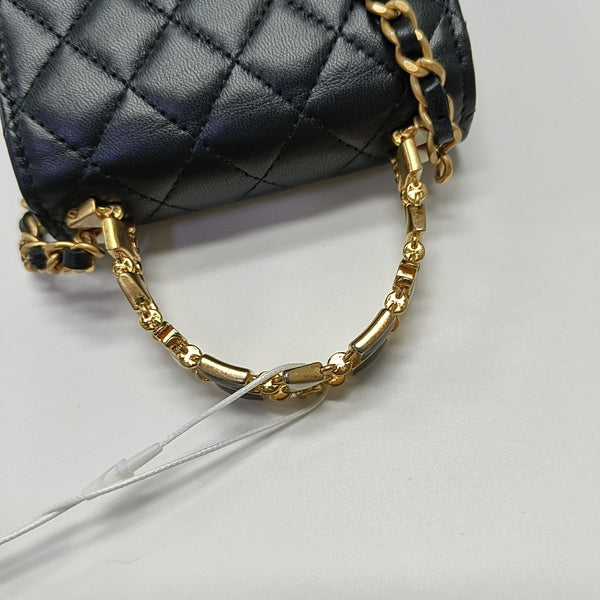 KELLY Mini Quilted Lambskin Black