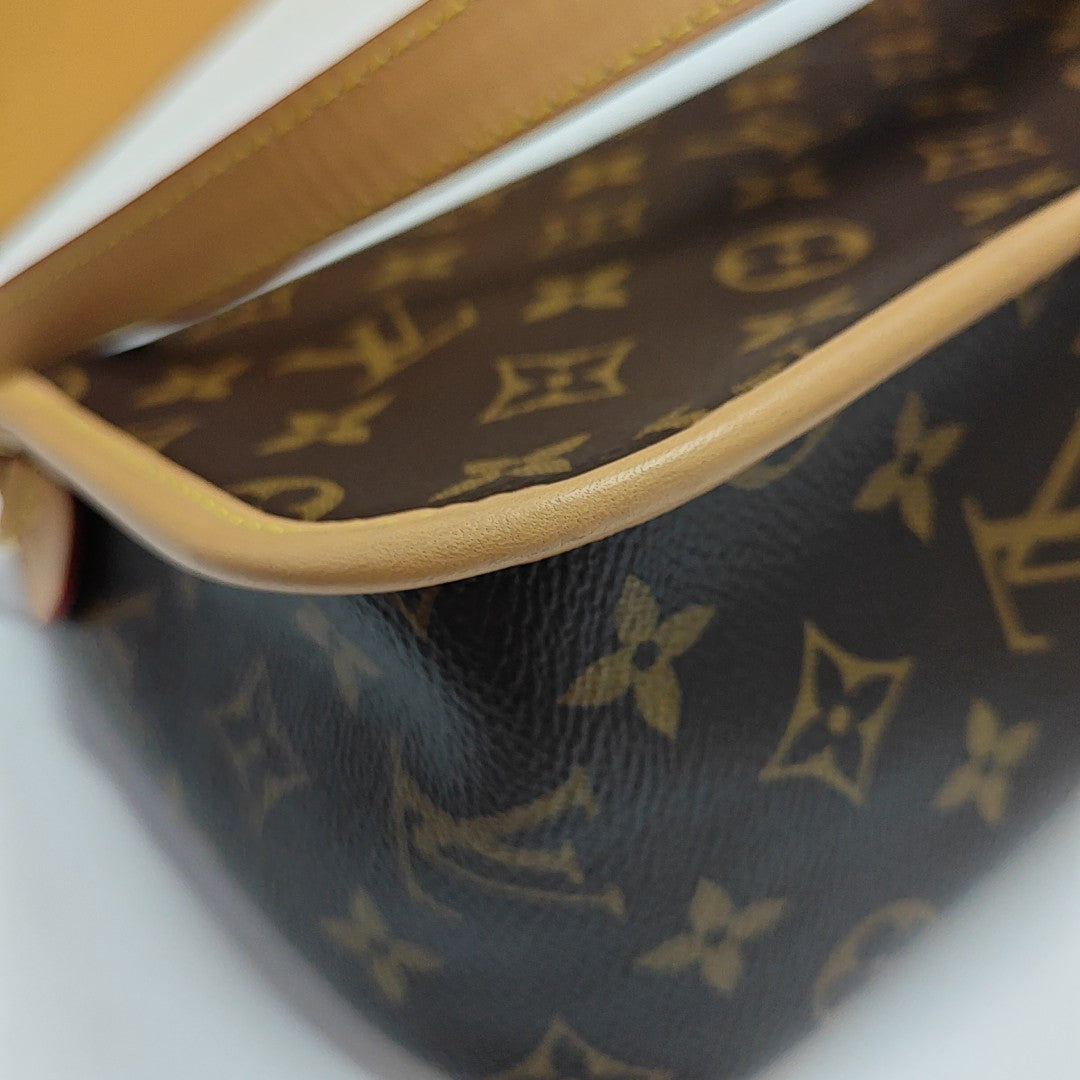 DIANE Monogram Coated Canvas Brown