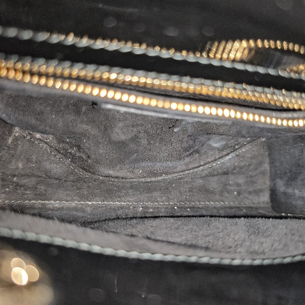 Lady Dior Mini Cannage Patent Leather Black