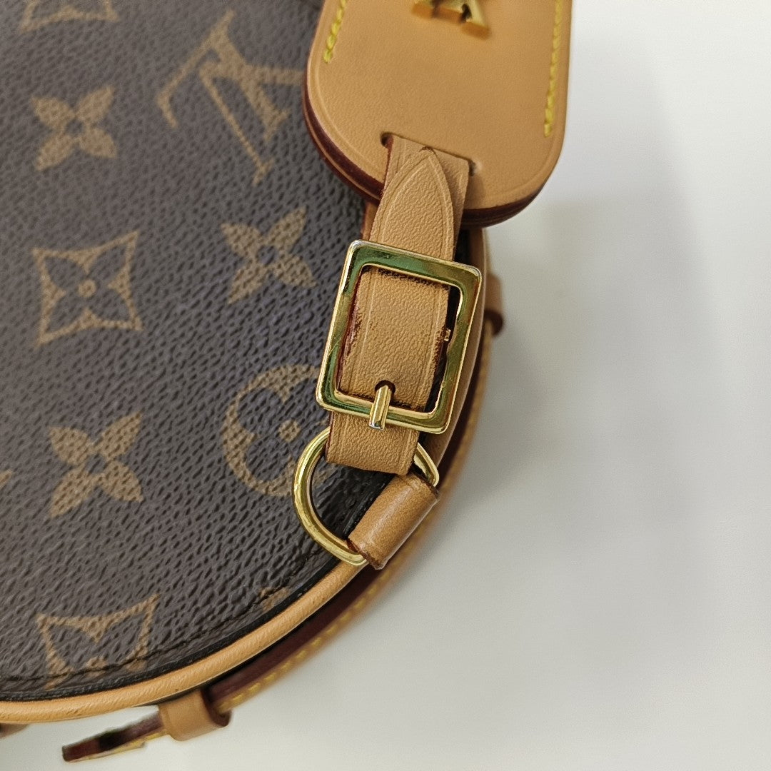 BOITE CHAPEAU Mini Monogram Coated Canvas Brown