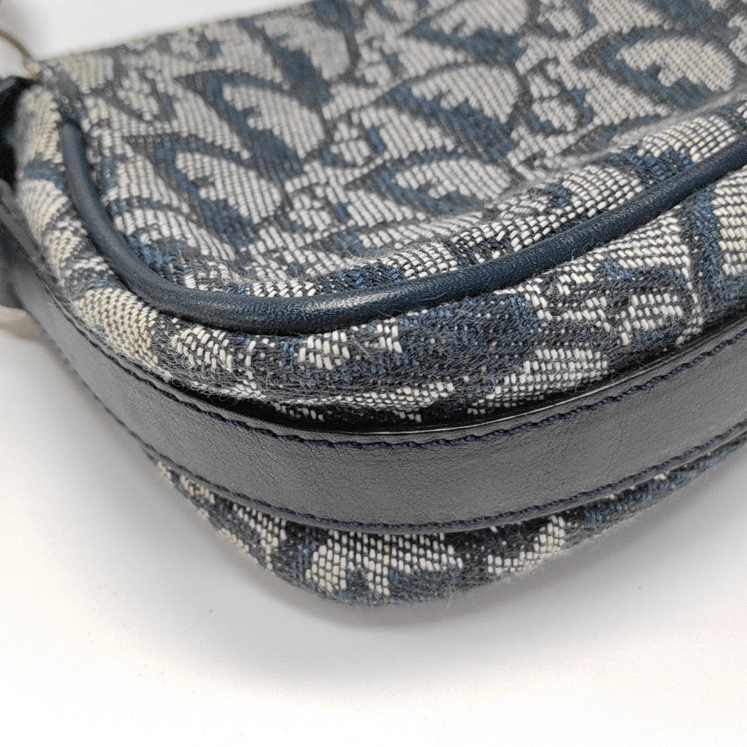 Oblique Canvas Top Handle Bag Blue