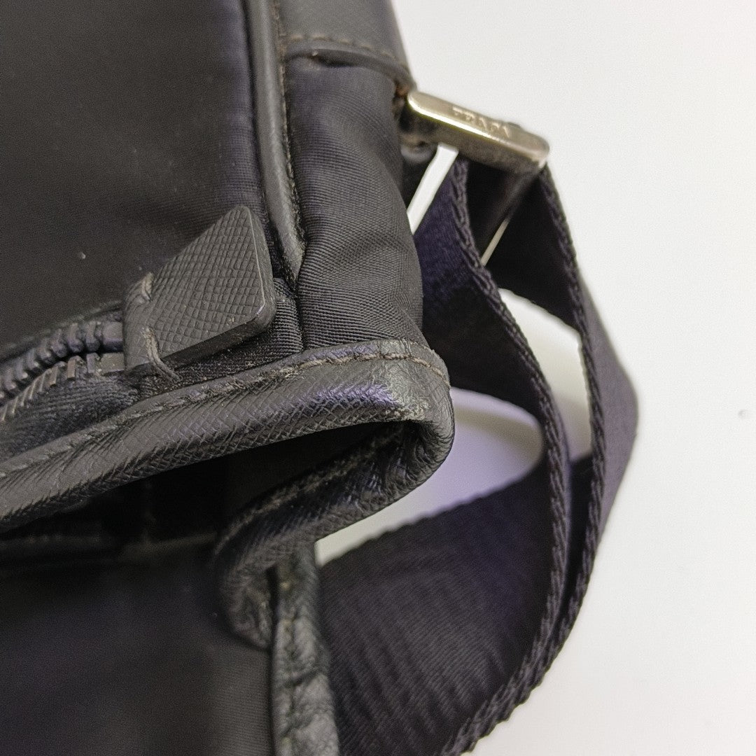 Nylon Shoulder Bag Black