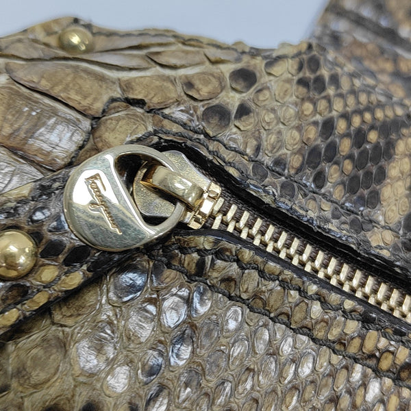 Python Shoulder Bag Brown