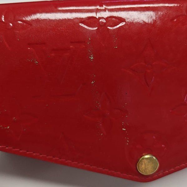 SARAH Monogram Patent Leather Red Wallet